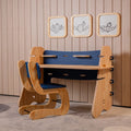 Kayın Plywood Çocuk Çalışma Masası ve Sandalye Seti