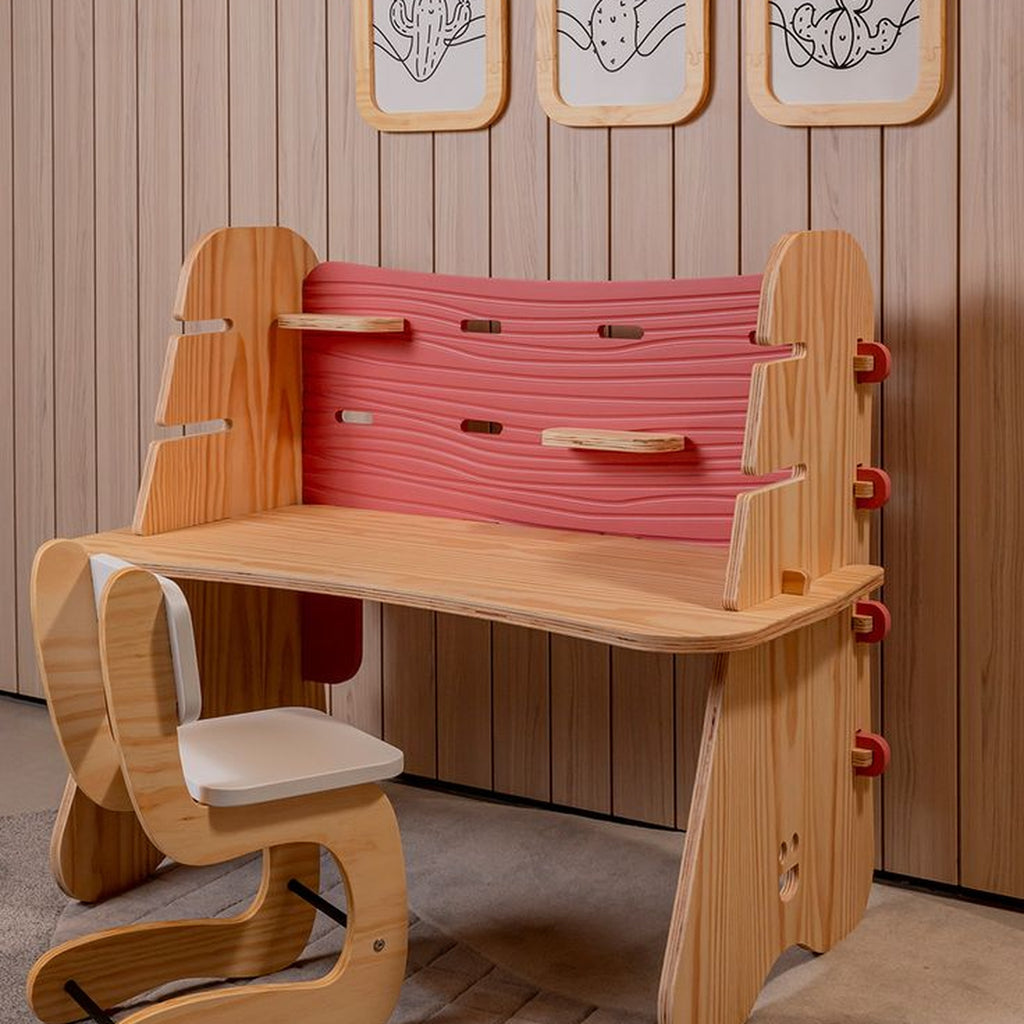Kayın Plywood Çocuk Çalışma Masası ve Sandalye Seti